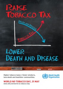 Raise tobacco tax poster by WHO